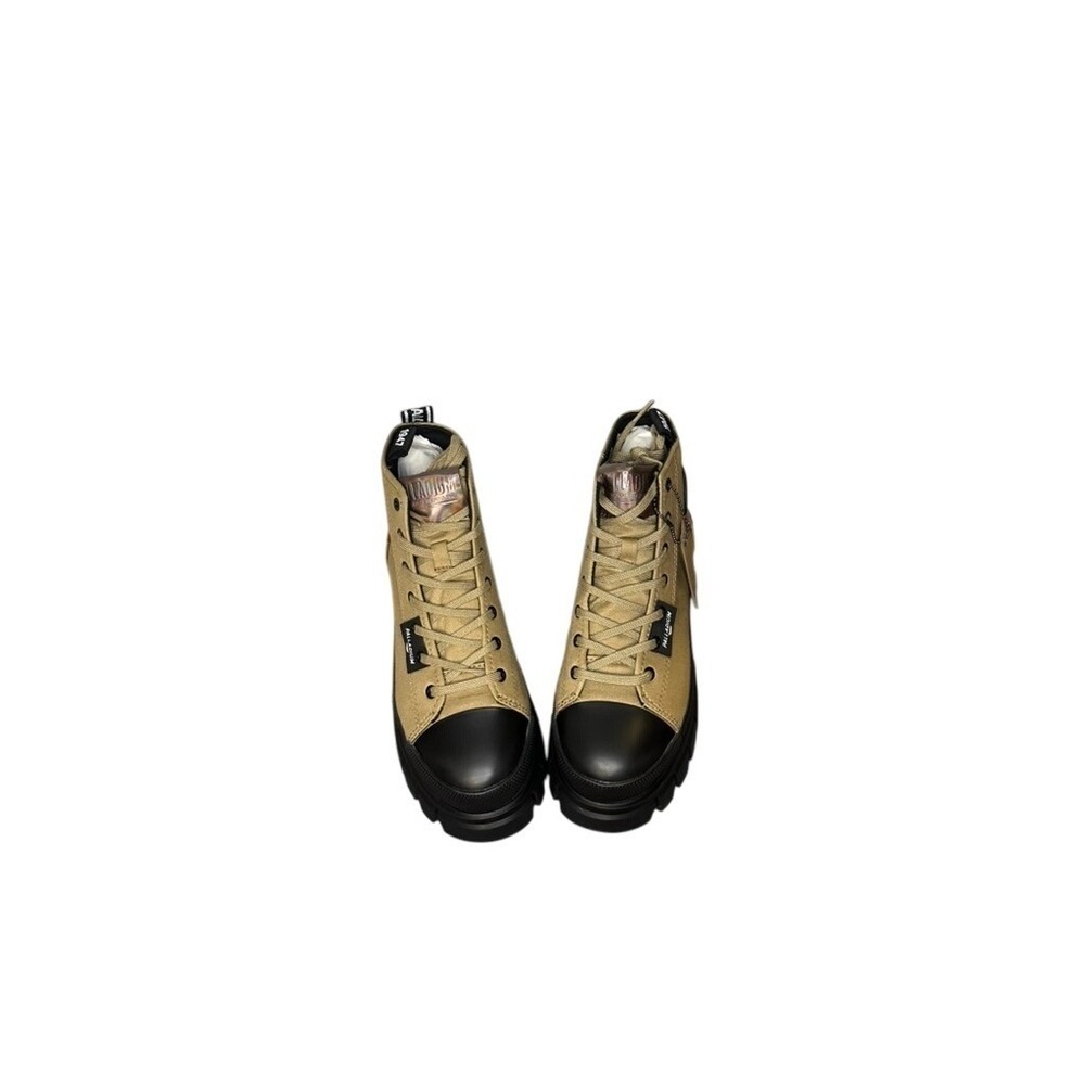 Palladium Boots Women's Hi‎ Top Canvas Leather Toe Cap Lace Up Combat Boot